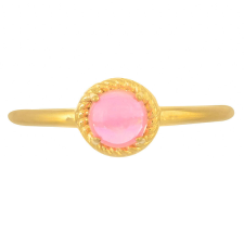  Arannyal Bevont Ezüst Gyűrű Etiópiai Neon Pink Opállal, PCY9539/54 gyűrű