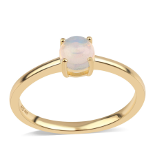  Arannyal Bevont Ezüst Gyűrű Etiópiai Opállal, ROS699/52 gyűrű