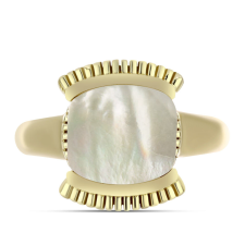  Arannyal Bevont Ezüst Gyűrű Gyöngyházzal, Y62778/62 gyűrű