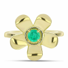 Arannyal Bevont Ezüst Gyűrű Kolumbiai Smaragddal, Y62337/57