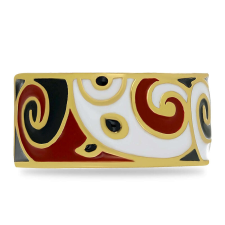  Arannyal Bevont Ezüst Gyűrű Tűzzománccal, Y52932/57 gyűrű