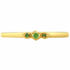  Arannyal Bevont Ezüst Gyűrű Zöld Gyémánttal, PCY11252/57 gyűrű