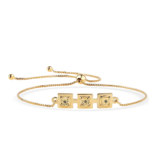  Arannyal Bevont Ezüst Karkötő Zöld Gyémánttal, ROS358 karkötő