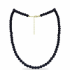  Arannyal Bevont Ezüst Nyaklánc Suwari Fekete Onixszal, Y60358