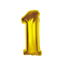 Arany 1-es Gold szám fólia lufi 92 cm party kellék