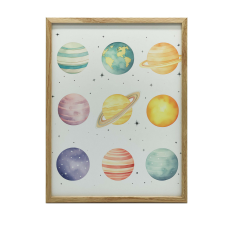 ARANY ALUMÍNIUM KERET FALI PLAKÁT CSILLAG FELFEDEZÉSEK 30x40 CM grafika, keretezett kép