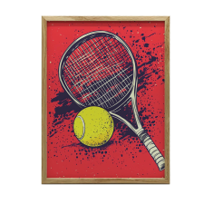 ARANY ALUMÍNIUM KERETES FALI PLAKÁT TENNIS PASSZIÓ 70x100 CM grafika, keretezett kép