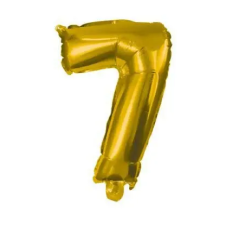  Arany Gold óriás 7-es szám fólia lufi 85 cm party kellék