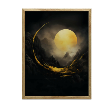 ARANY KERETES FALI PLAKÁT SÖTÉTSÉG ÉS VILÁGSÁG 70x100 CM grafika, keretezett kép