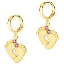  Arany láb fülbevaló gyerekeknek piros cirkónia ezüst 925 fülbevaló