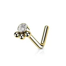  Arany Színű 316L Orvosi Acél Orr Piercing egyéb ékszer