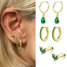  Arany Színű 316L Orvosi Acél Piercing Szett - 6 db egyéb ékszer