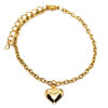  Arany színű 3D Szív rozsdamentes acél karkötő