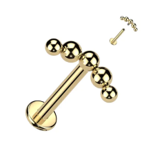  Arany Színű Egyenesszárú Titánium Labret Piercing egyéb ékszer
