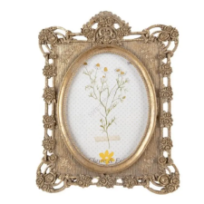  Arany színű rózsás képkeret - 10x15cm fényképnek fényképkeret