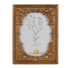  Arany színű rózsás képkeret - 14x19cm fényképkeret