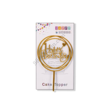  Arany szíves Happy Birthday tortadísz sütés és főzés