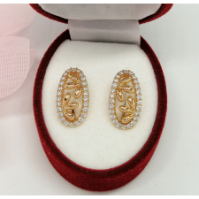 Aranyozott antiallergén fülbevaló, 18 mm fülbevaló