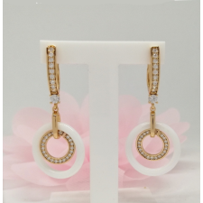  Aranyozott antiallergén fülbevaló, 4,5 cm fülbevaló