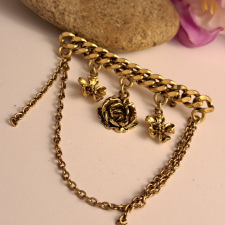  Aranyozott Indiai bross 5 cm-es nyaklánc