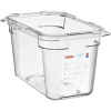 Araven Gasztroedény GN 1/4, polikarbonát, beépített címke, Mélység: 150 mm, Térfogat: 1,6 L