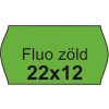 . . Árazószalag, 22x12 FLUO zöld