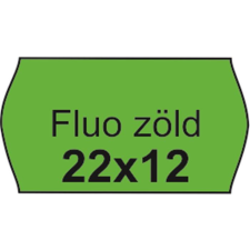  . Árazószalag, 22x12 FLUO zöld információs címke