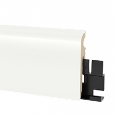 ARBITON 6 cm-es parkettaszegélyléc, gumi szegélyes, ívelhető: Fehér laminált parketta