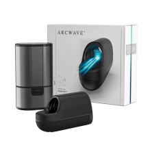 Arcwave Ion - vízálló, akkus, léghullámos maszturbátor (fekete) maszturbátor