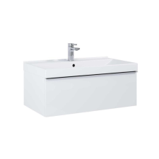 Arezzo AREZZO design MONTEREY 80 cm-es alsószekrény 1 fiókkal Mf. fehér színben, szifonkivágással fürdőszoba bútor