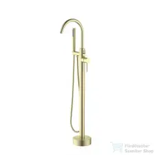 Arezzo design ASTRO szabadon álló kádtöltő csaptelep zuhanyszettel, szálcsiszolt arany AR-905011BG csaptelep