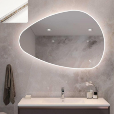 Arezzo design aszimmetrikus páramentes tükör LED világítással 55x80 cm fürdőszoba bútor