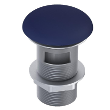 Arezzo design Click Clack fém túlfolyós leeresztőszelep, matt kék szaniter