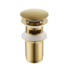 Arezzo design Click Clack fém túlfolyós leeresztőszelep, szálcsiszolt arany szaniter