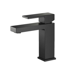 Arezzo design Cubefield fekete álló egykaros kerámiabetétes mosdó csaptelep csaptelep