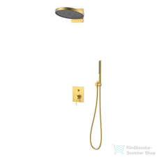 Arezzo design ELEGANT Falsík alatti zuhanyrendszer falon belüli egységgel, szálcsiszolt arany AR-2095BG csaptelep