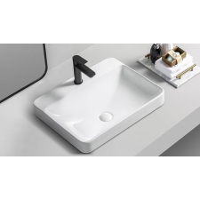 Arezzo design Houston 59x47 porcelán mosdótál, intelligens fényes fehér felülettel szaniter