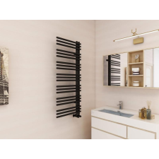 Arezzo design LINEAR BLACK 500x1200 törölközőszárító radiátor fűtőtest, radiátor