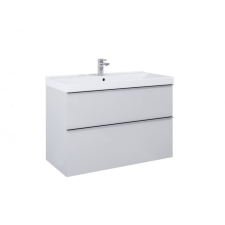 Arezzo design Monterey 100cm-es alsószekrény 2 fiókkal Matt Szürke színben, szifonkivágással AR-167599 fürdőszoba bútor