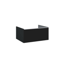 Arezzo design Monterey 60 cm-es alsószekrény 1 fiókkal Matt fekete színben, szifokivágás nélkül AR-168108 fürdőszoba bútor