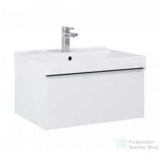 Arezzo design Monterey 60cm-es alsószekrény 1 fiókkal magasfényű fehér, szifonkivágással AR-167075 fürdőszoba bútor