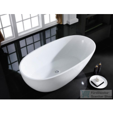 Arezzo design Silk 170x85 fényes fehér szabadon álló kád AR-GLOW170 kád, zuhanykabin