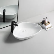 Arezzo design Toronto 59x39 cm mosdótál, fényes fehér intelligens bevonattal szaniter