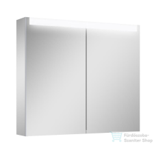 Arezzo design Tükrös szekrény 80 cm, 2 ajtó + TECHNOBOX+ LED PANEL, AR-168925 fürdőszoba bútor