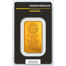Argor-Heraeus 20g - Befektetési aranylap egyéb ékszer