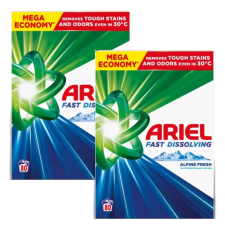 ARIEL Alpine Fresh Mosópor 160 mosáshoz 2x4,4kg tisztító- és takarítószer, higiénia