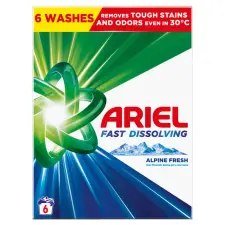 ARIEL Mosópor, 330 g, 6 Mosáshoz, Alpine Fresh tisztító- és takarítószer, higiénia