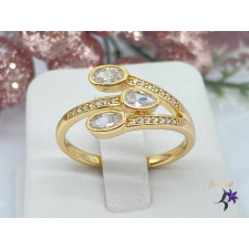  Arlena antiallergén különleges, háromköves gyűrű 18K gyűrű