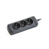ARMAC ARColor 3 3 aljzatos túlfeszültség védő - elosztó - Fekete (0,6m) (ARCOLOR3/0.6/CZ/IEC)