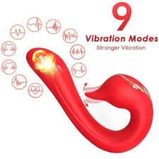  ARMONY - DELFIN VIBRÁTOR MULTIPOZÍCIÓ ÉS HŐHATÁS PIROS vibrátorok
